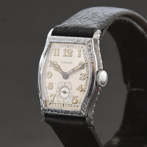 1927 GRUEN Guild Gents Nickel Art Deco Watch