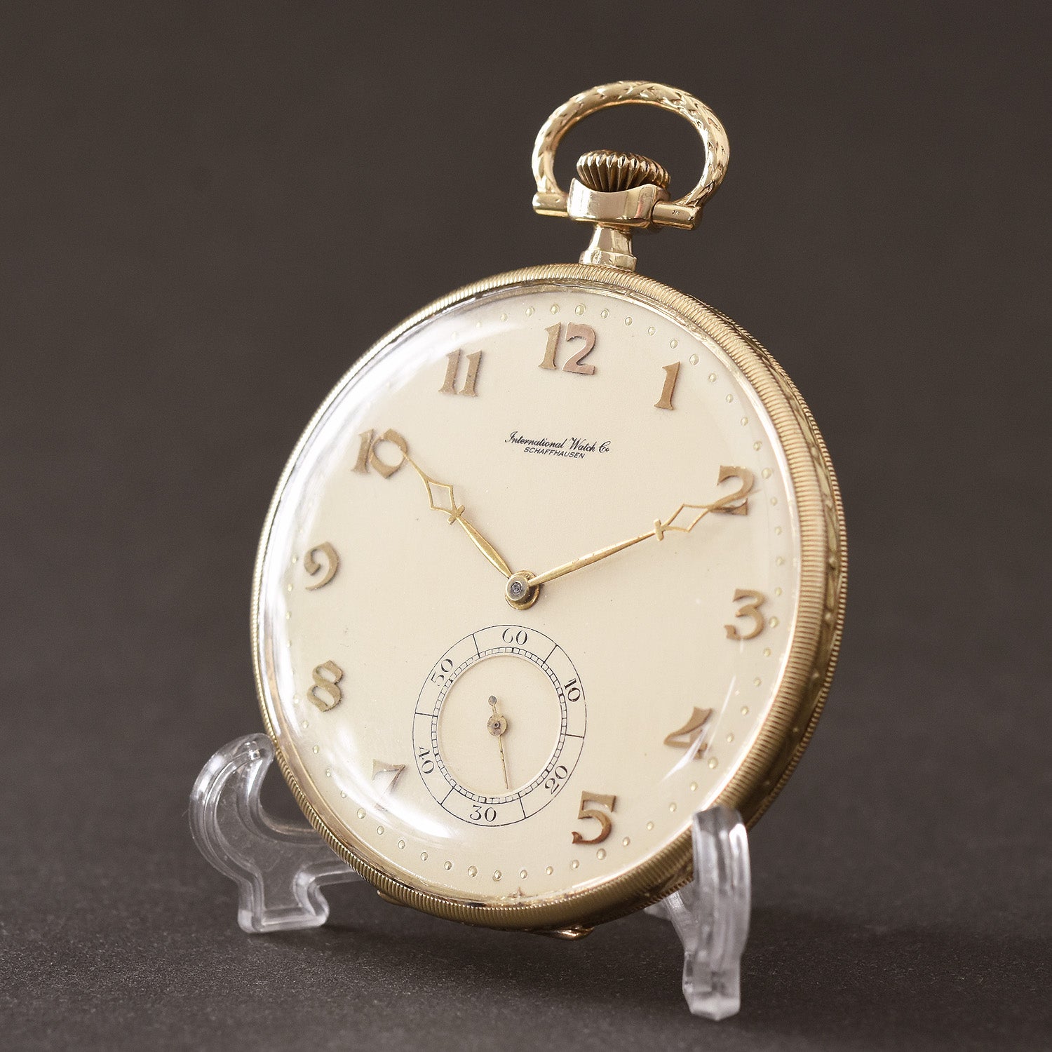 1926 IWC Schaffhausen 14K Gold Slim Pocket Watch