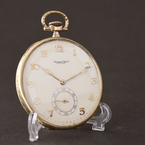 1926 IWC Schaffhausen 14K Gold Slim Pocket Watch