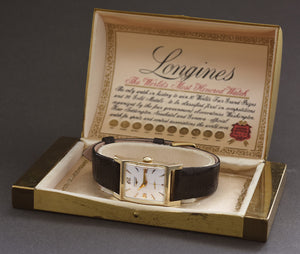 1957 LONGINES Gents 14K Gold Vintage Watch w/Box
