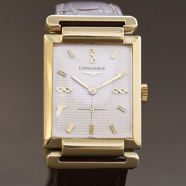 1955 LONGINES 'Pres. Roosevelt Gents 14K Gold Dress Watch