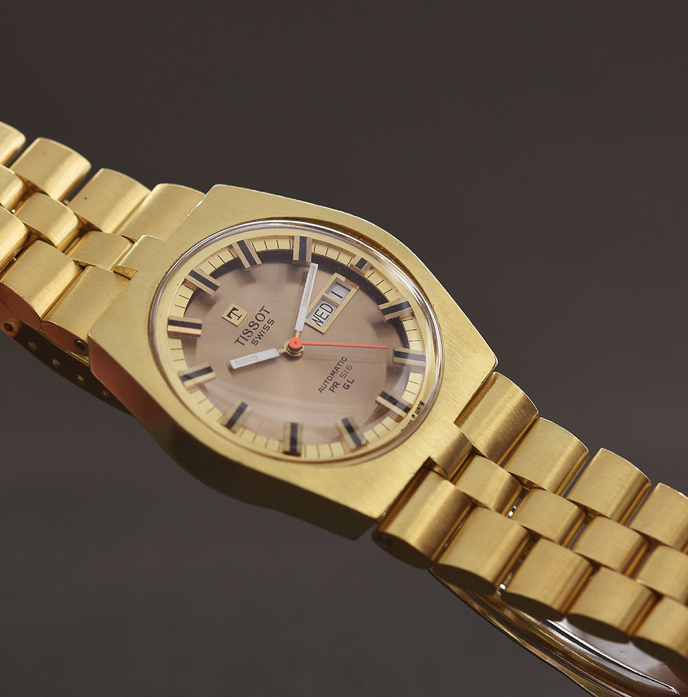1970 TISSOT Automatic PR 516 GL Day Date Golden Gents Watch