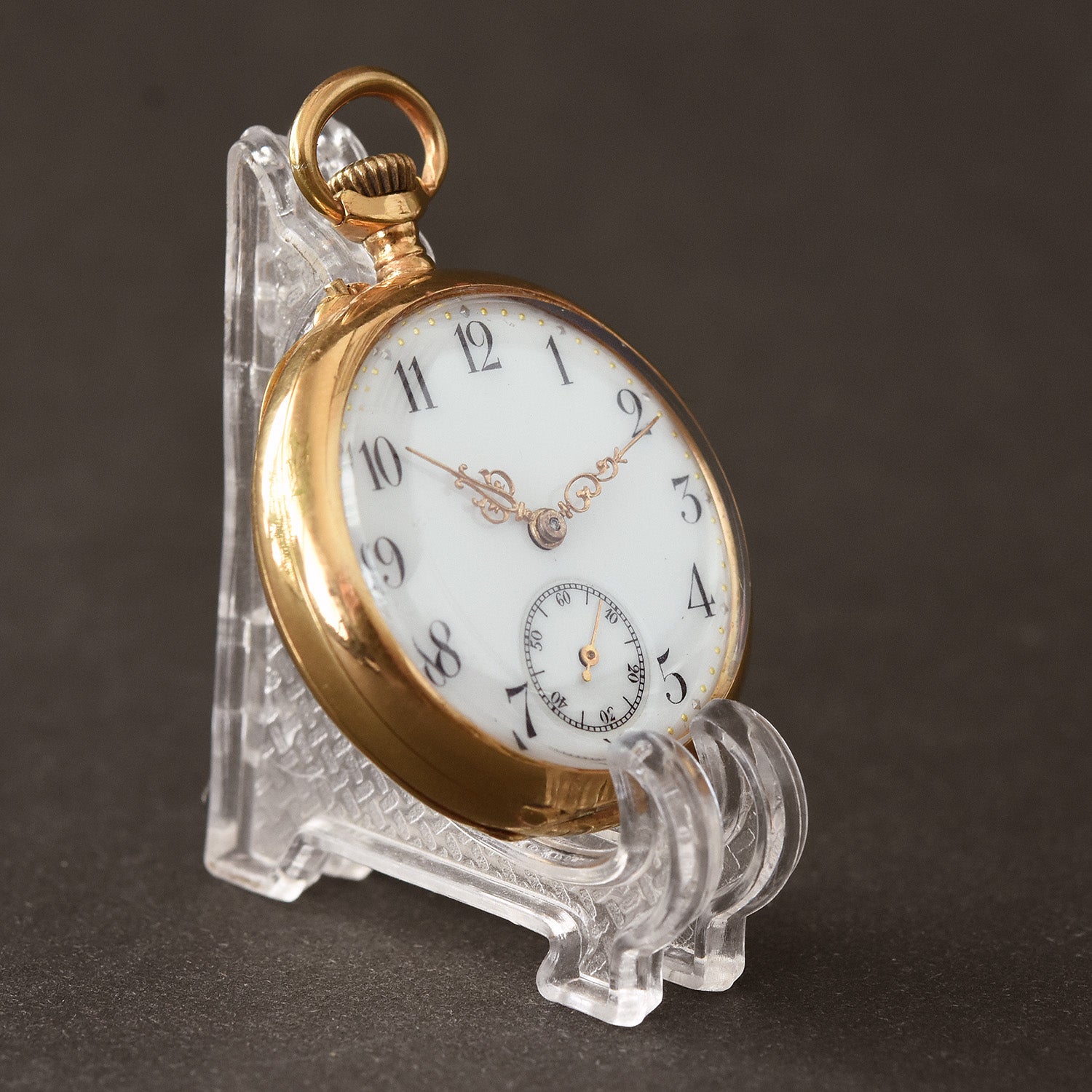 1905 J. POURRAT 18K Gold Ladies Swiss Pocket Watch