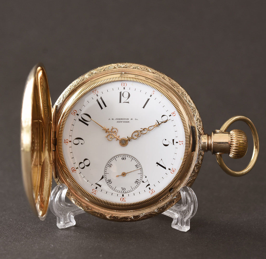 1896 AGASSIZ Swiss 14K Gold Hunter/Savonette Pocket Watch