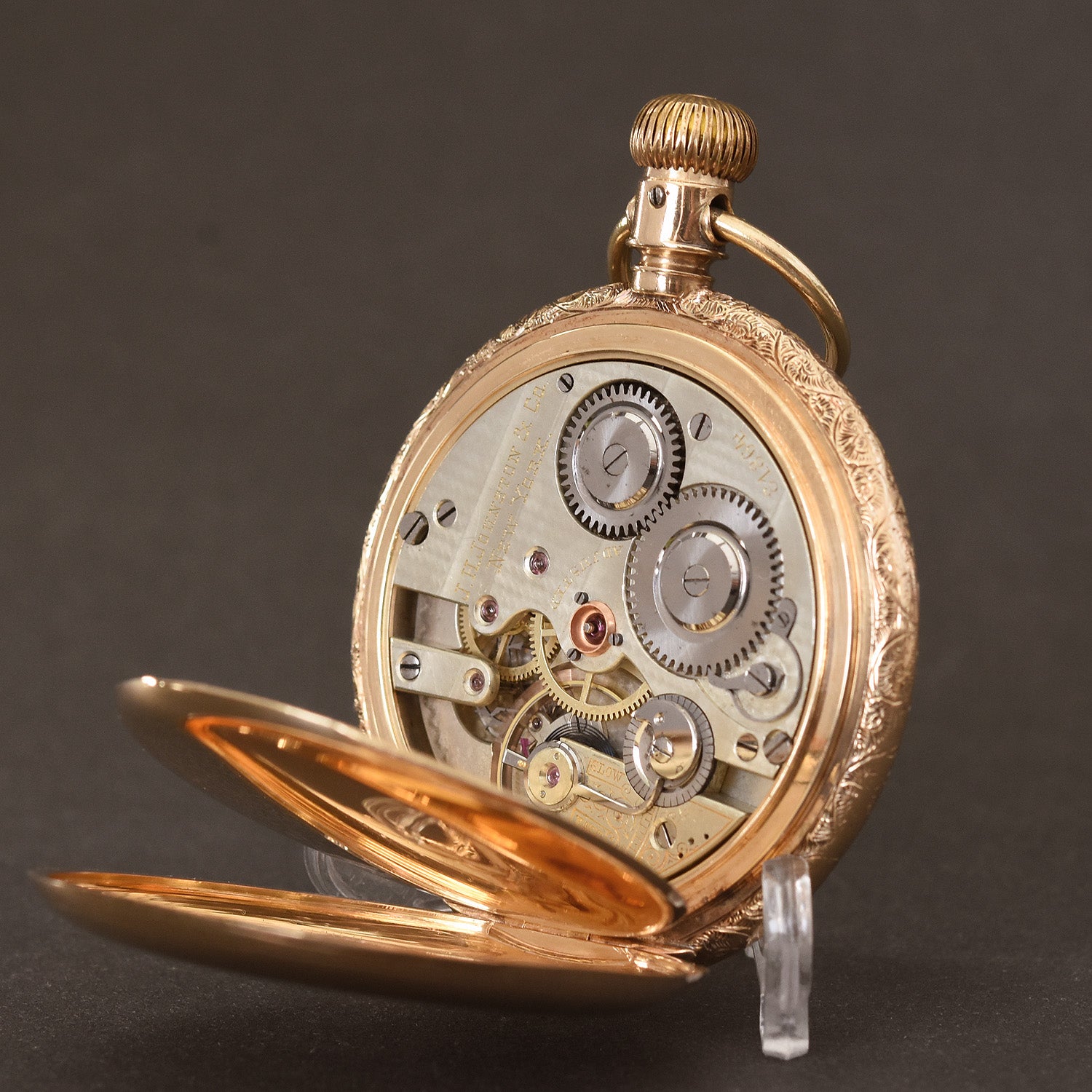 1896 AGASSIZ Swiss 14K Gold Hunter/Savonette Pocket Watch