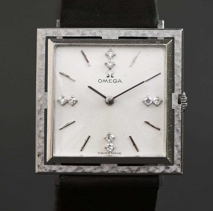 1966 OMEGA Gents 14K Solid White Gold Dress Watch D6650 empressissi 1966 OMEGA Gents 14K Solid White Gold Dress Watch D6650 empressissi