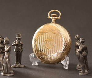 1899 ELGIN 14K Gold Hunter 16s Pocket Watch