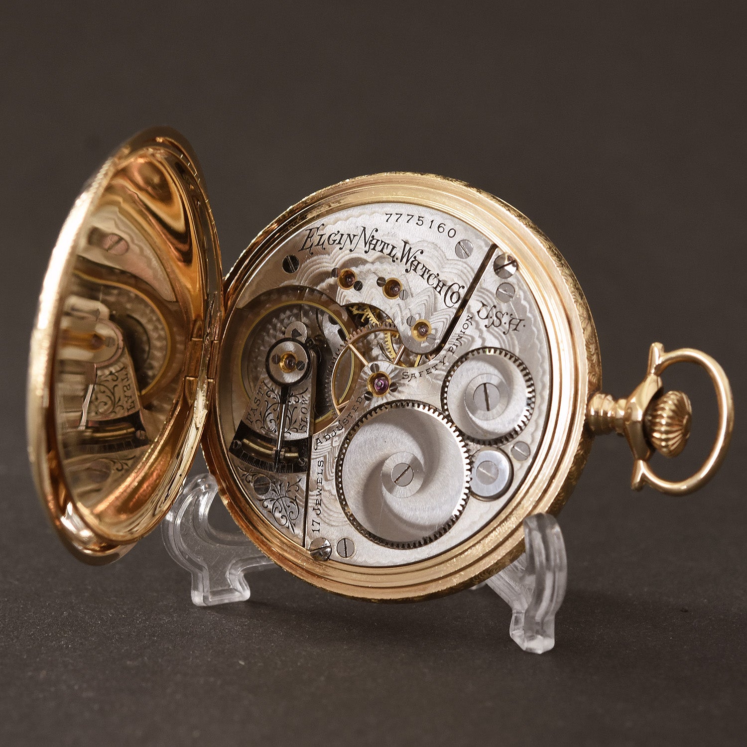 1899 ELGIN 14K Gold Hunter 16s Pocket Watch