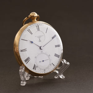 1866 E. D. JOHNSON London 18K English Fusee Pocket Watch