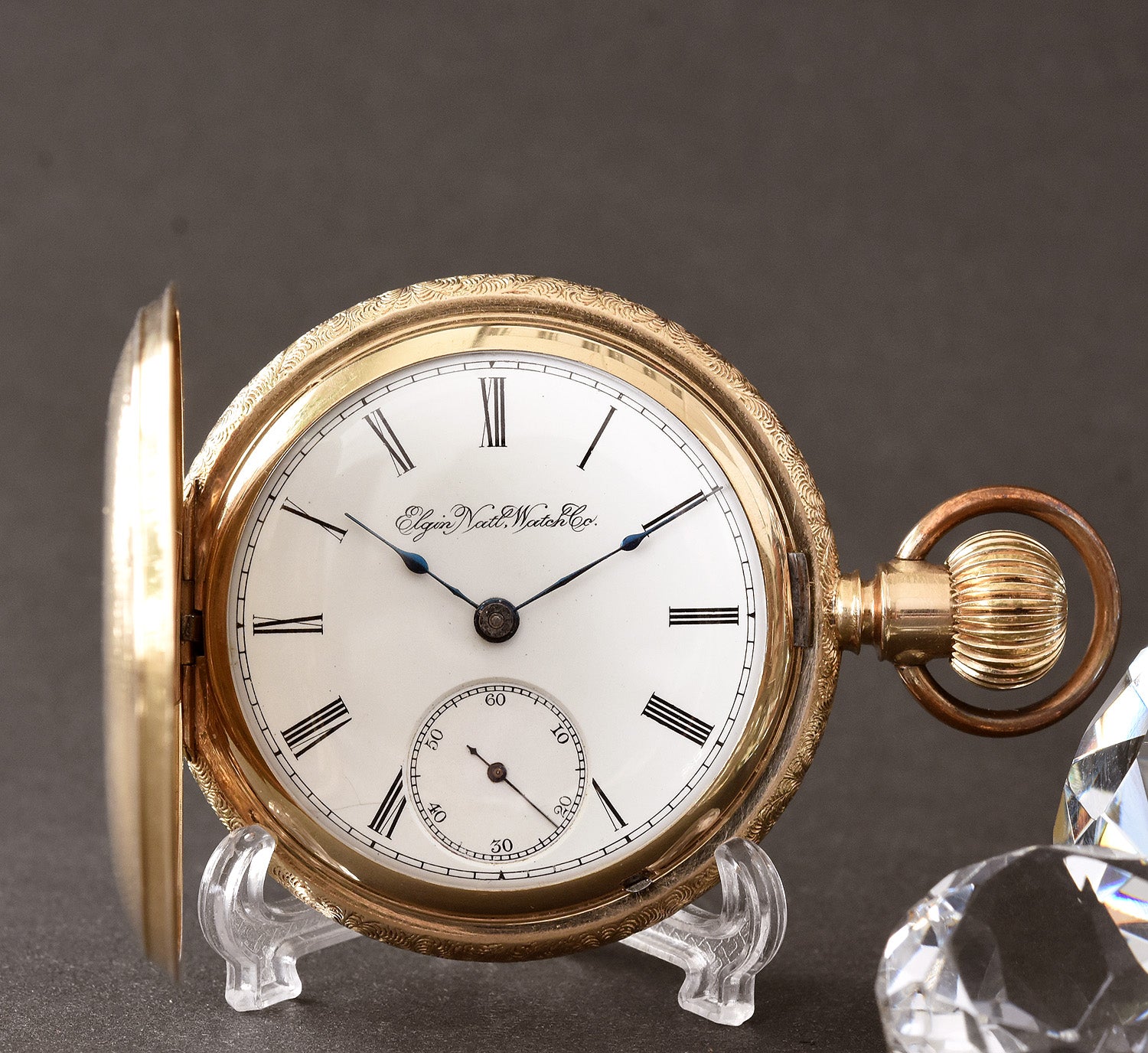 1894 ELGIN Raymond 14K Gold Hunter 18s Pocket Watch – empressissi