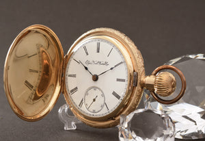 1894 ELGIN B.W. Raymond 14K Gold Hunter 18s Pocket Watch
