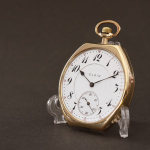 1912 ELGIN USA 'Elite' Grade 384 Art Deco Dress Pocket Watch
