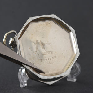 1938 ELGIN USA Grade 315 Octagon Art Deco Dress Pocket Watch