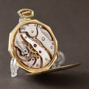 20s AGASSIZ Hi Grade Swiss Decagon Art Deco Dress Pocket Watch