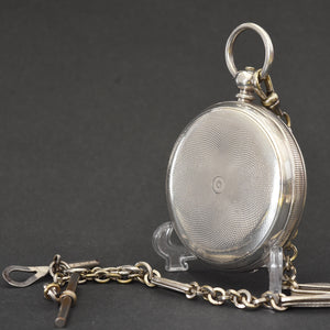 1870s J.B. DENT Early Swiss KWKS English Market Silver Pocket Watch