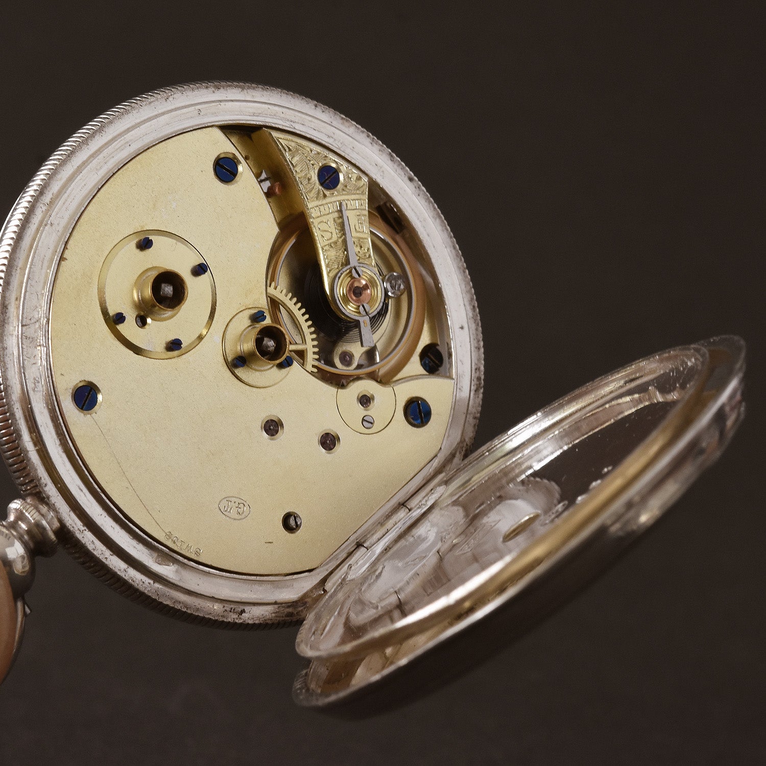 1870s J.B. DENT Early Swiss KWKS English Market Silver Pocket Watch