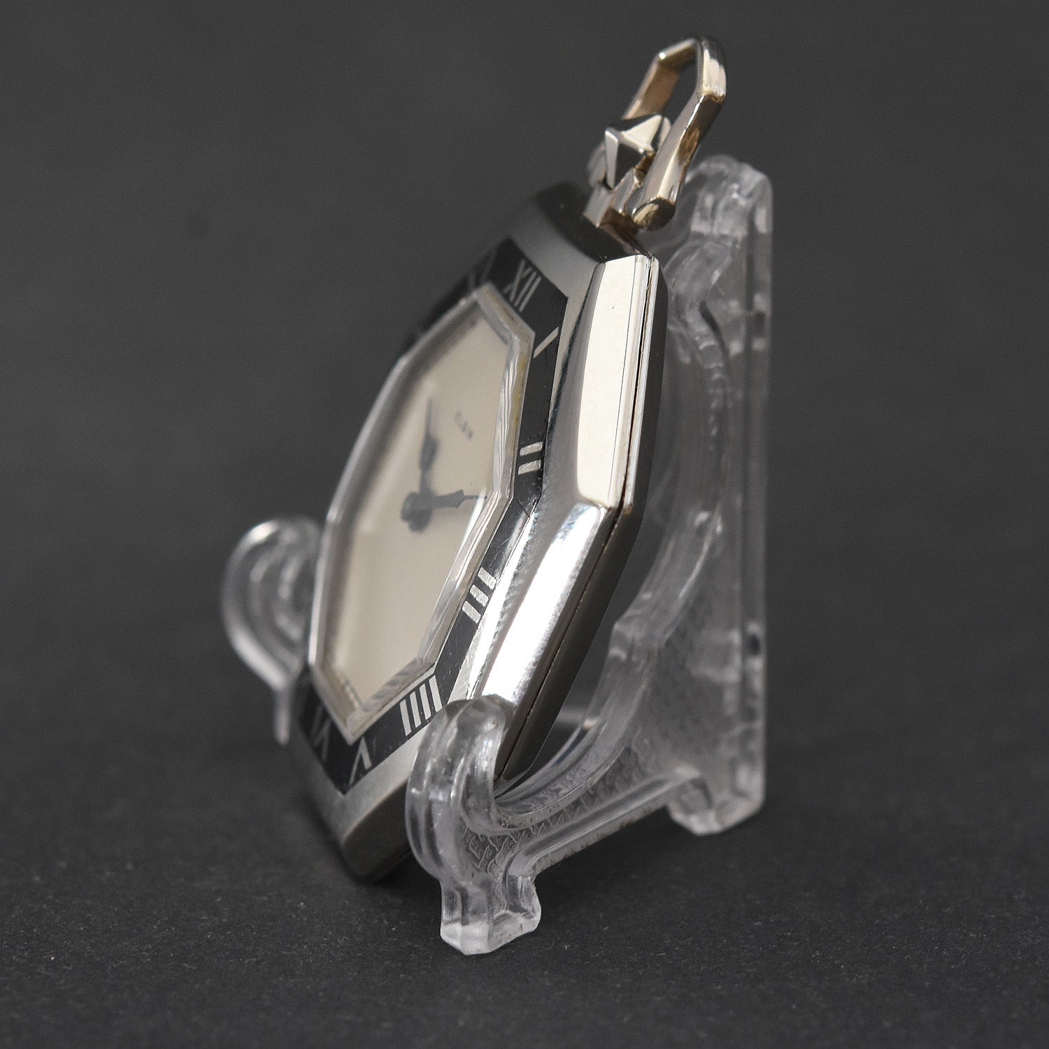 1931 ELGIN Grade 487 Octagon 4/0s Art Deco Enamel Pocket Watch