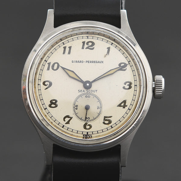 40s GIRARD-PERREGAUX 'Sea-Scout' Bumper Automatic Gents Military Style Watch