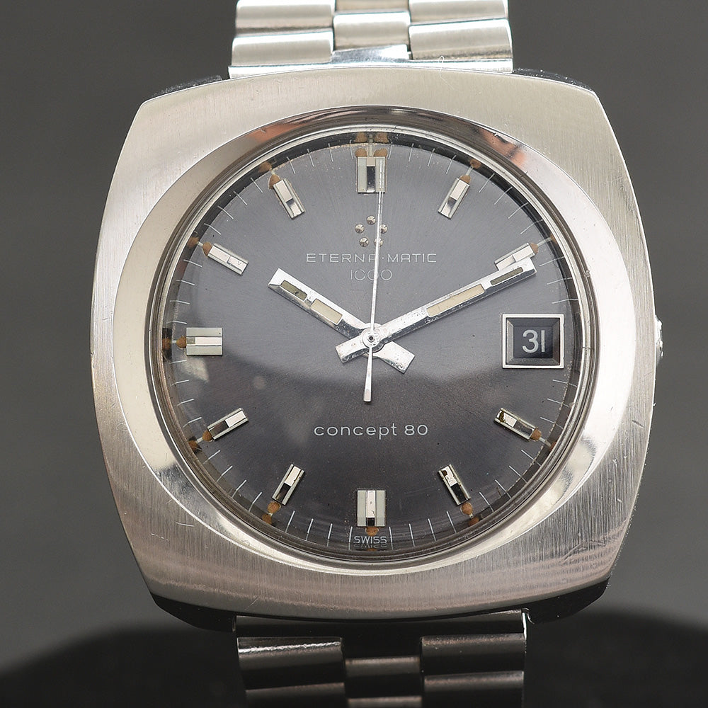 60s ETERNA Eternamatic-1000 Concept 80 Date Swiss Vintage Watch