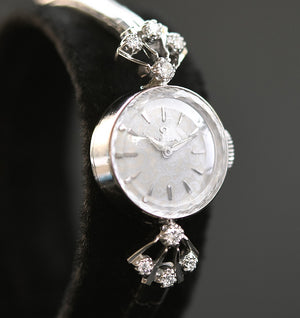 1957 OMEGA Ladies 14K Gold/Diamonds Cocktail Watch