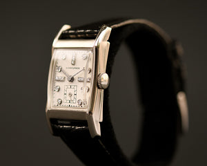 1948 LONGINES Gents 14K White Gold/Diamonds Dress Watch