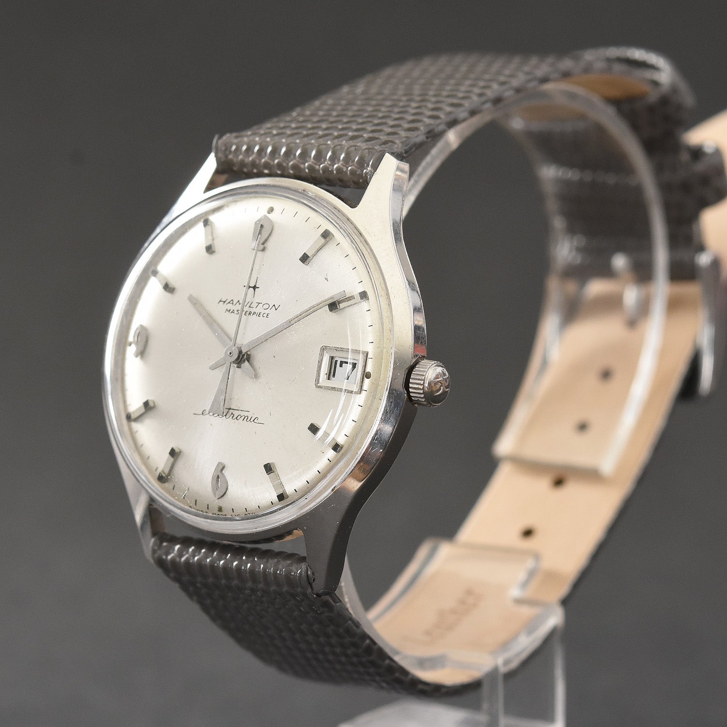 70s HAMILTON Masterpiece Electronic Date Gents Swiss Vintage Watch