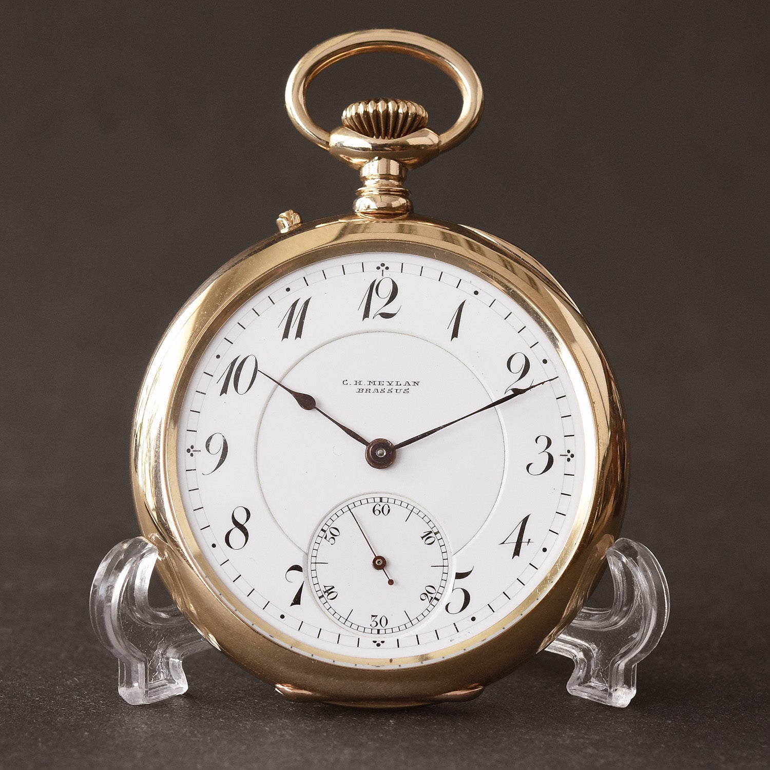 1900s C.H. MEYLAN Hi-grade 14K Gold Swiss Pocket Watch
