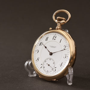 1900s C.H. MEYLAN Hi-grade 14K Gold Swiss Pocket Watch
