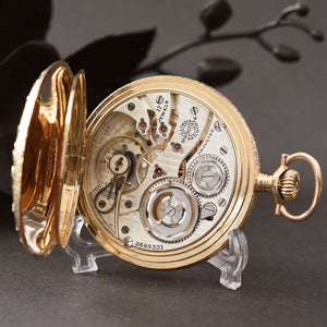 1915 ILLINOIS 14K Multicolor Gold Hunter 16s Pocket Watch