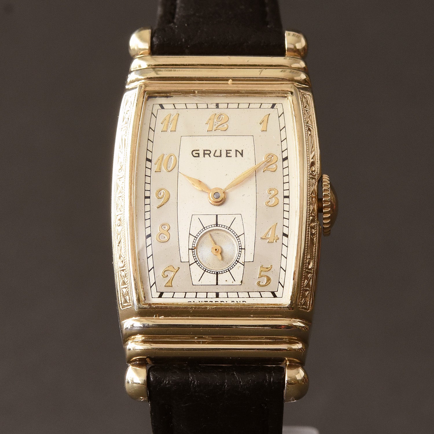 1938 GRUEN Pre-Curvex Gents Art Deco Dress Watch 401-351