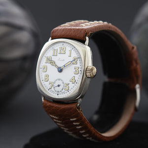 1916 OMEGA Everts Gents WW1 Trench Sterling Silver Swiss Watch