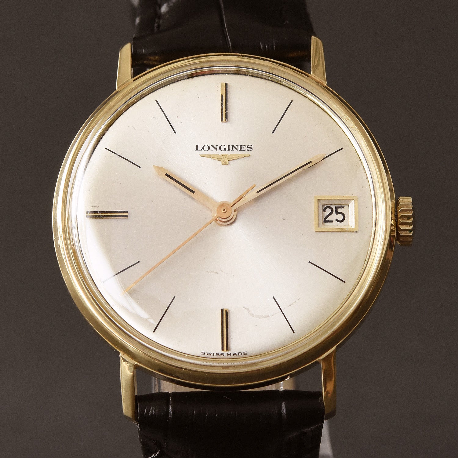 18k Gold Longines Watch Value Men's Longines Vintage 34mm Watch