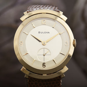 1957 BULOVA USA 23 Jewels 14K Solid Gold Gents Vintage Watch