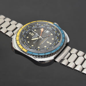 1974 SICURA Globetrotter 400m GMT World Time Swiss Vintage Watch