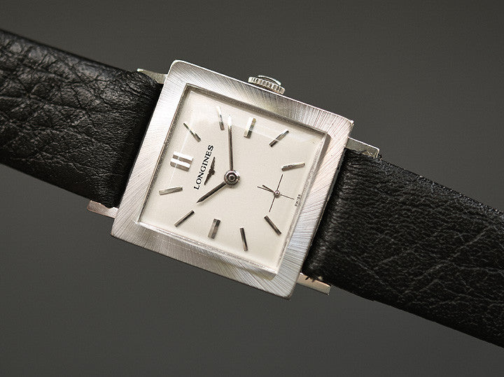 1963 LONGINES Gents 14K Solid White Gold Dress Watch