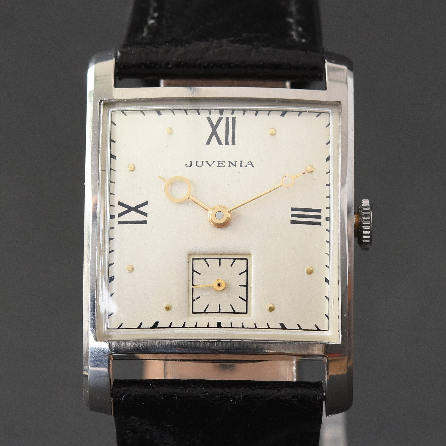 40s JUVENIA Gents Vintage Stainless Steel Watch