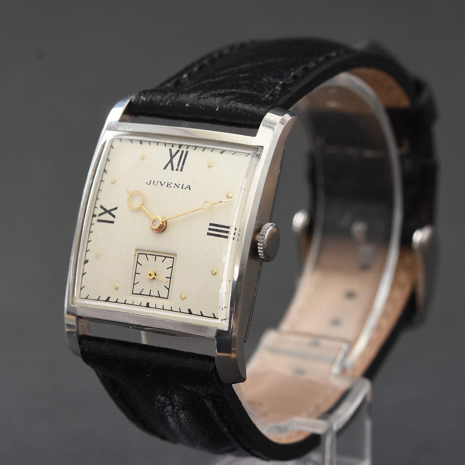 40s JUVENIA Gents Vintage Stainless Steel Watch