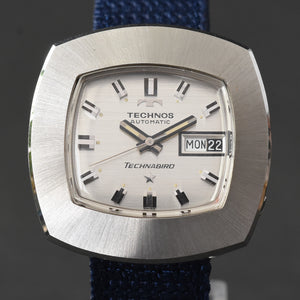 70s TECHNOS Technabird Automatic Day/Date NOS Swiss Watch