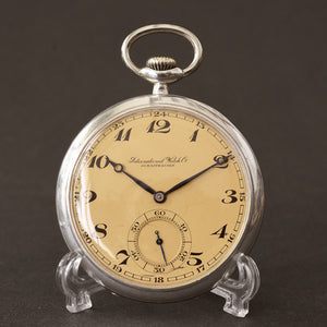 1927 IWC Schaffhausen Swiss Silver Pocket Watch