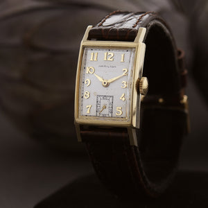 1950 HAMILTON USA 'Brock' 14K Gold Gents Dress Watch
