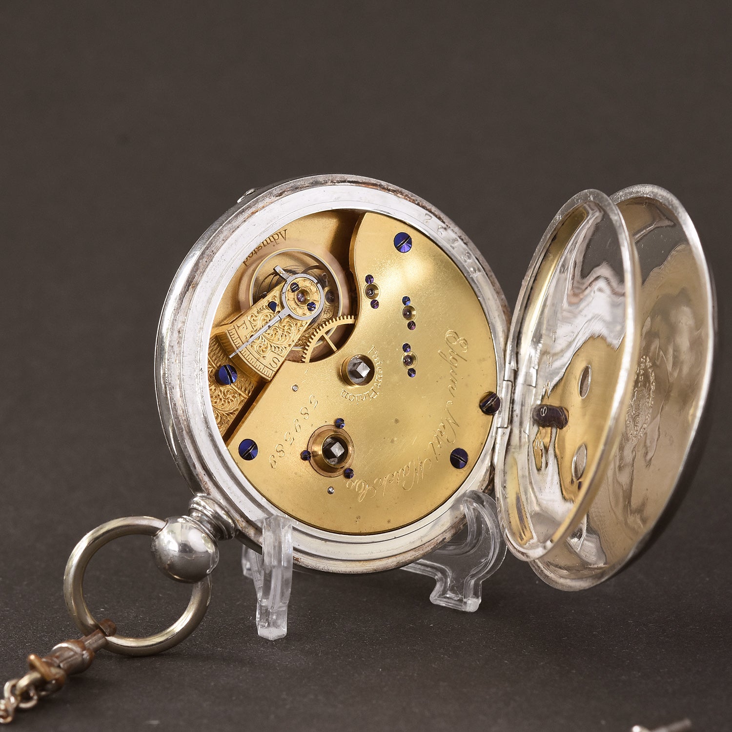1874 ELGIN Rare g. 37 Coin Silver 14s Pocket Watch