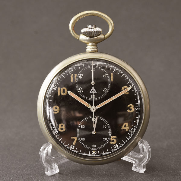 40s MINERVA Kriegsmarine WW2 Chronograph Pocket Watch