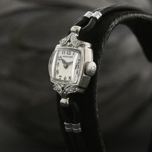 1941 HAMILTON USA 'Lady Hamilton F4' 14K Gold/Diamonds Watch