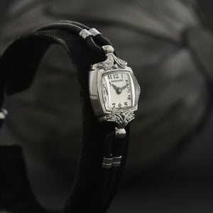 1941 HAMILTON USA 'Lady Hamilton F4' 14K Gold/Diamonds Watch