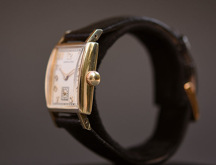 1957 HAMILTON USA 'Brockton' 10K Gold Gents Dress Watch