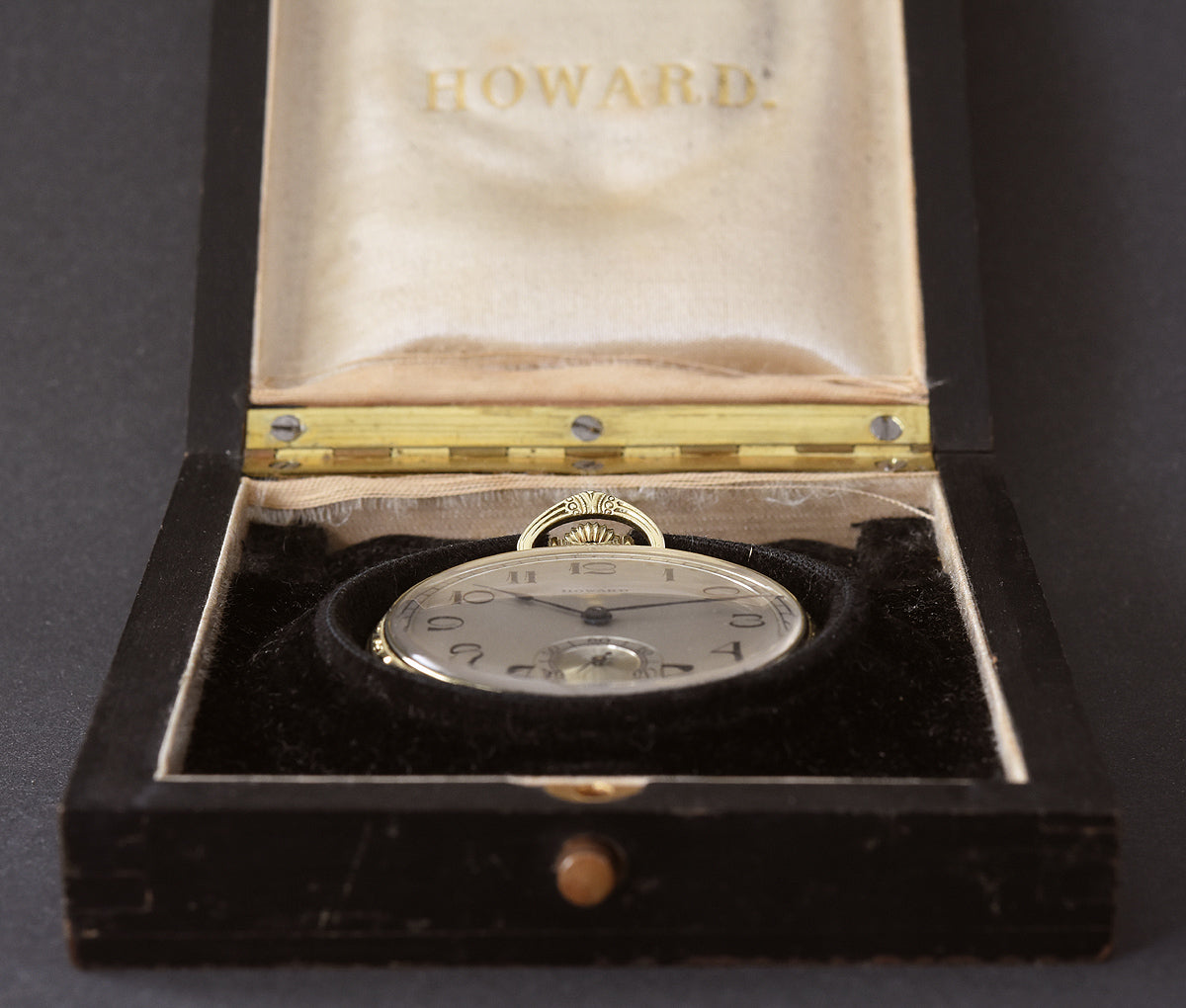 1921 E. HOWARD Series 12 Art Deco Pocket Watch w/Box