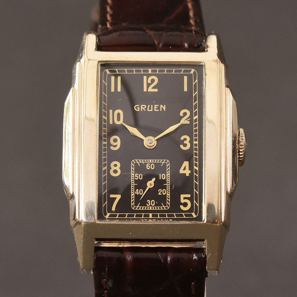 1938 GRUEN Pre-Curvex Gents Art Deco Dress Watch 582-360