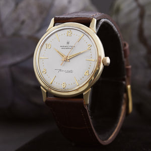 1962 HAMILTON T-200 Automatic Thin-O-Matic 14K Gold Swiss Vintage Watch