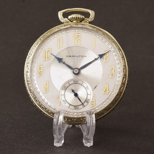 1933 HAMILTON USA 'Cleveland' G. 912 Art Deco Pocket Watch