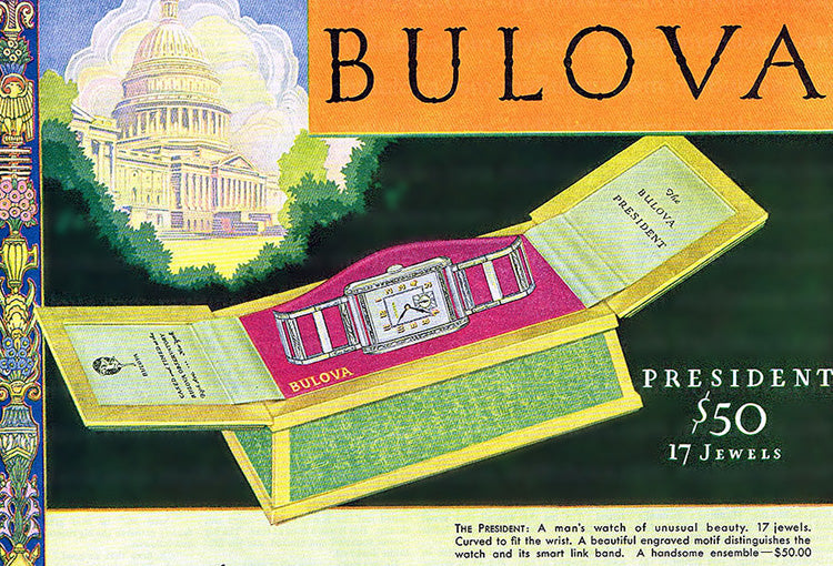 1930 BULOVA 'President' Gents Art Deco Watch